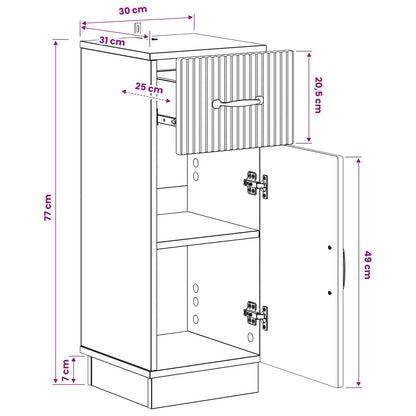 Bathroom Storage Cainet HOORN Grey Sonoma 30 x 31 x 77 cm