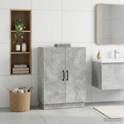 Bathroom Storage Cainet HOORN Concrete Grey 59.5 x 31 x 77 cm