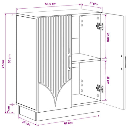 Bathroom Storage Cainet HOORN Concrete Grey 59.5 x 31 x 77 cm
