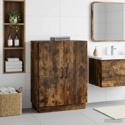Bathroom Storage Cainet HOORN Smoked Oak 59.5 x 31 x 77 cm