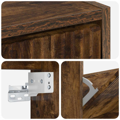 Wall-Mounted Shoe Cabinet HOORN 71 x 17 x 86 cm Engineered Wood