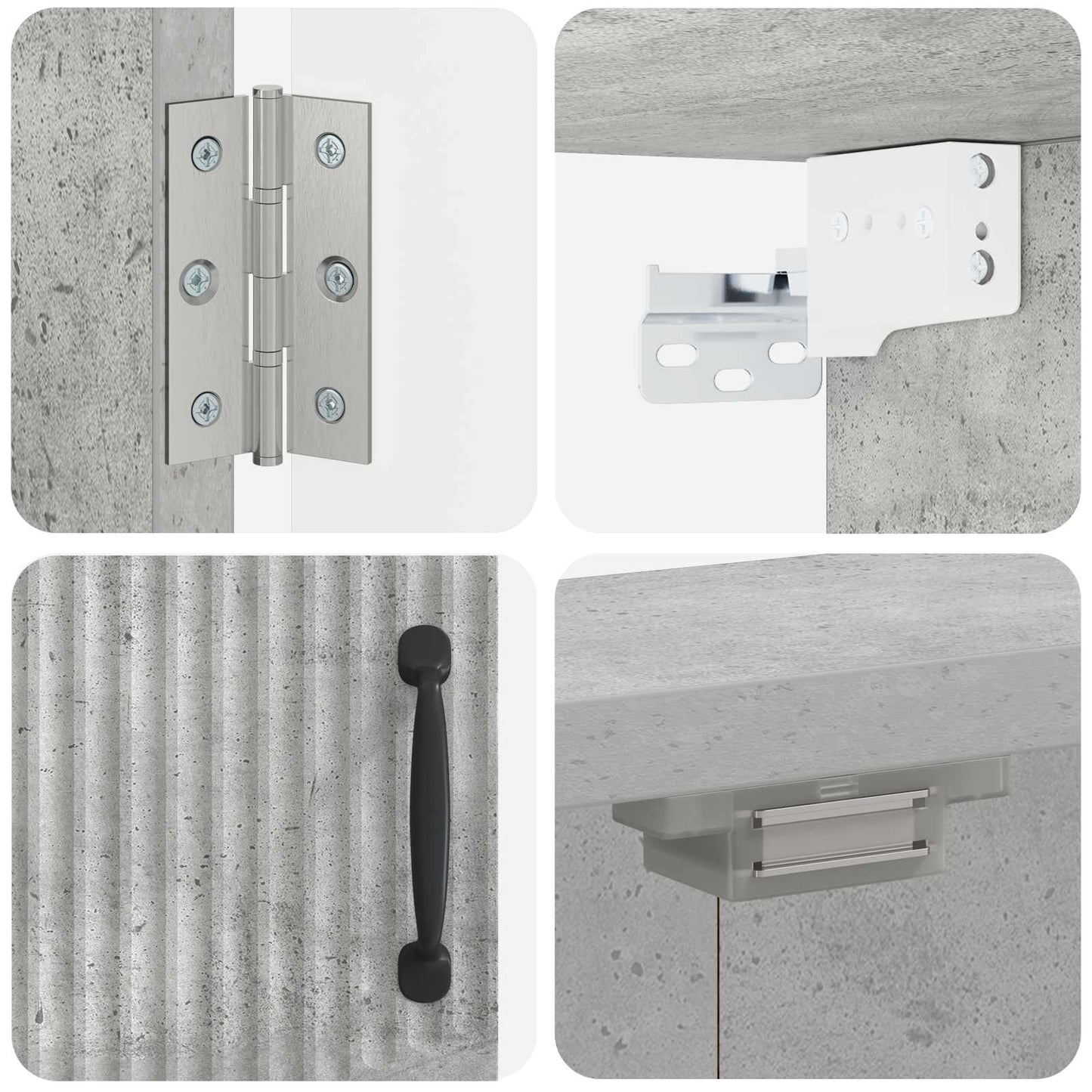 Dartboard Cabinet HOORN Concrete Grey 52.5 x 10.5 x 53.5 cm