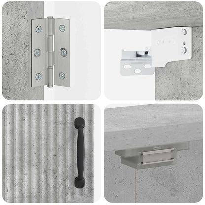 Dartboard Cabinet HOORN Concrete Grey 52.5 x 10.5 x 53.5 cm