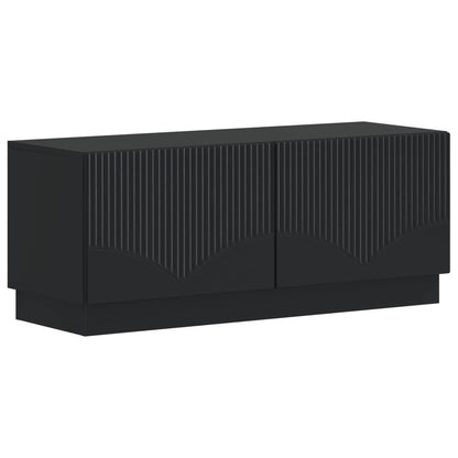 TV Cabinet Black Engineered Wood