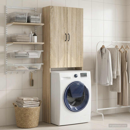 Toilet Cabinet HOORN Sonoma Oak 66 x 25.5 x 190 cm