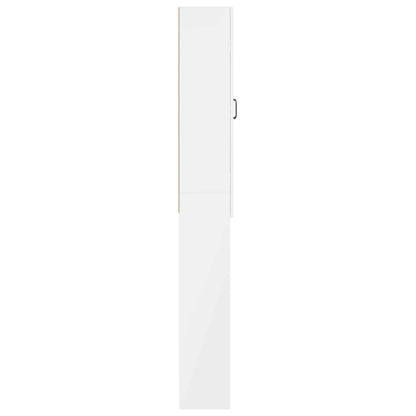 Toilet Cabinet HOORN High Gloss White 66 x 25.5 x 190 cm