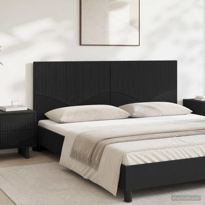 Wall-Mounted Headboard HOORN Black Engineered Wood