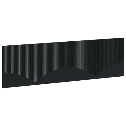 Wall-Mounted Headboard HOORN Black Engineered Wood