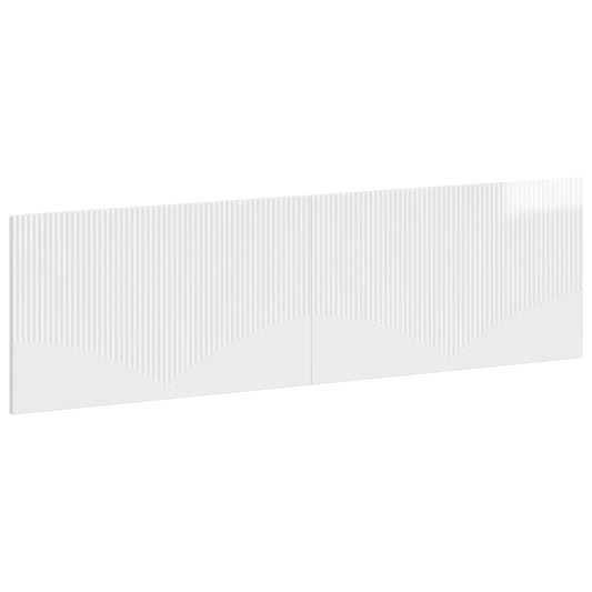 Wall-Mounted Headboard HOORN High Gloss White Engineered Wood