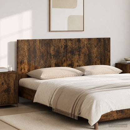 Wall-Mounted Headboard HOORN Smoked Oak Engineered Wood