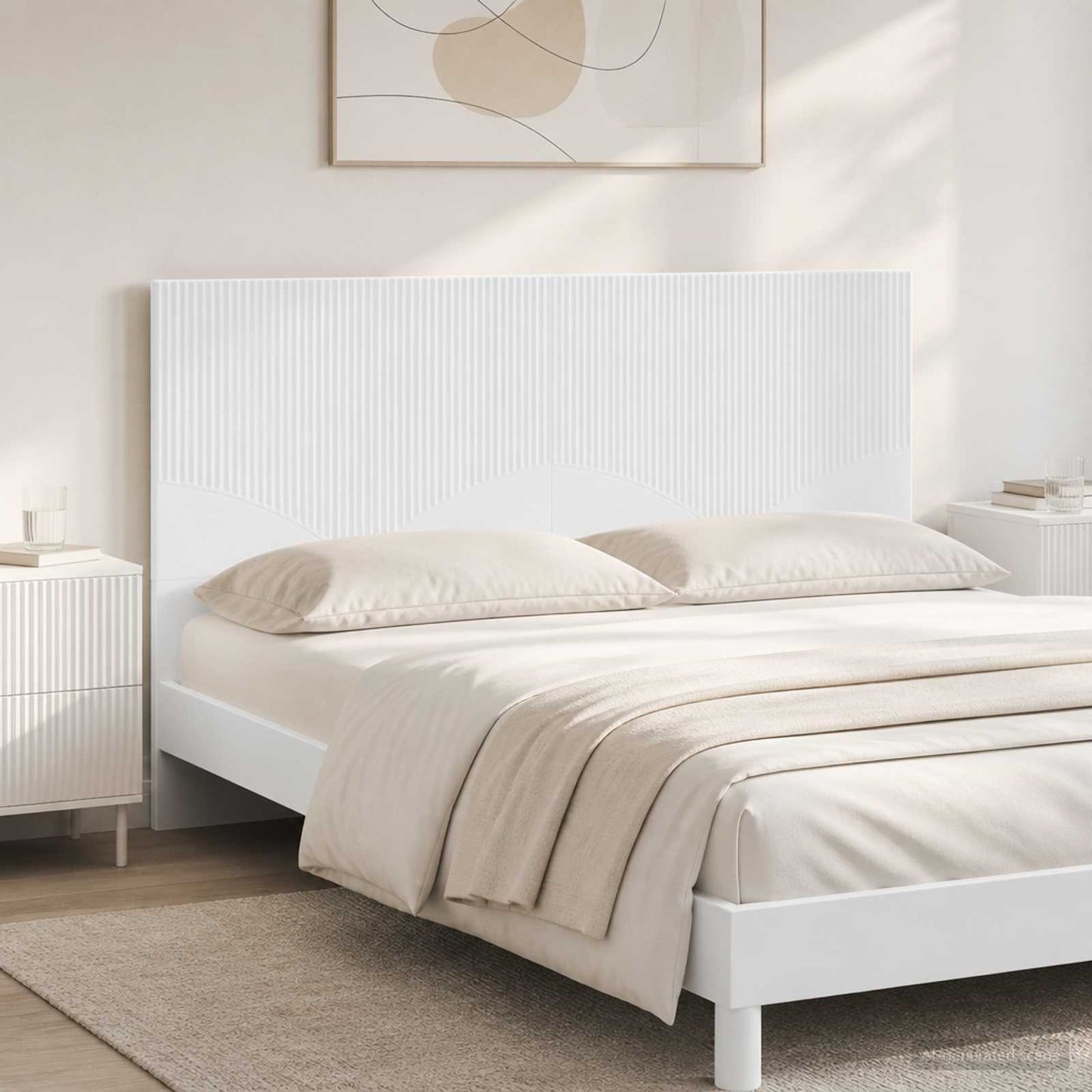 Wall-Mounted Headboard HOORN White Engineered Wood