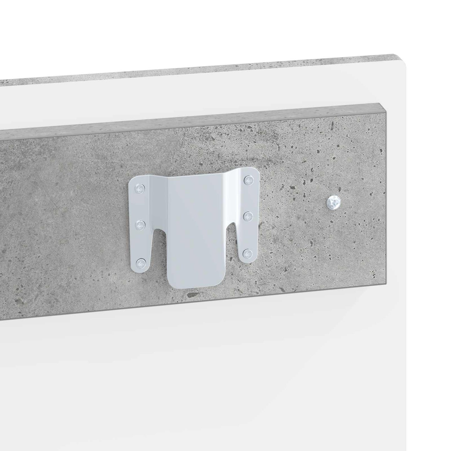 Wall-Mounted Headboard HOORN Concrete Grey Engineered Wood