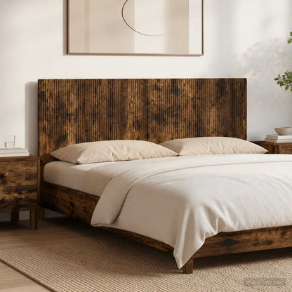 Wall-Mounted Headboard HOORN Smoked Oak Engineered Wood