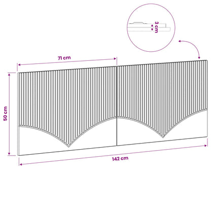 Wall-Mounted Headboard HOORN Black Engineered Wood