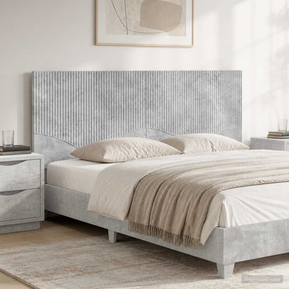 Wall-Mounted Headboard HOORN Concrete Grey Engineered Wood