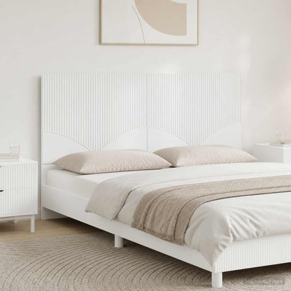 Wall-Mounted Headboard HOORN High Gloss White Engineered Wood