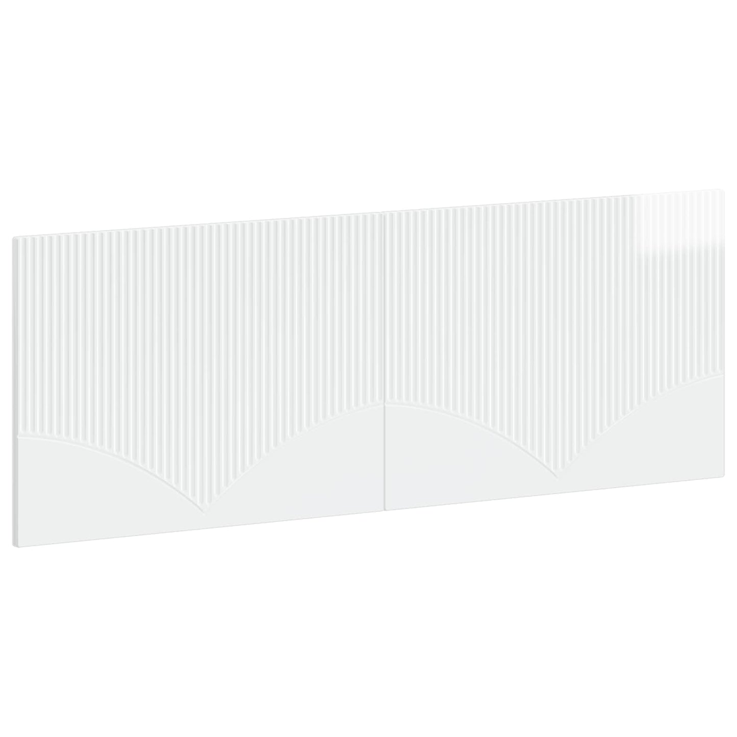 Wall-Mounted Headboard HOORN High Gloss White Engineered Wood