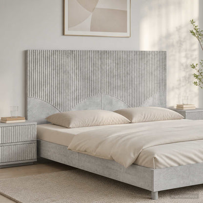 Wall-Mounted Headboard HOORN Concrete Grey Engineered Wood