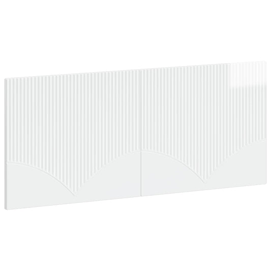 Wall-Mounted Headboard HOORN High Gloss White Engineered Wood