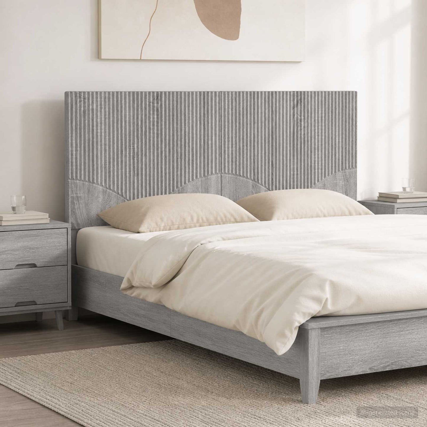 Wall-Mounted Headboard HOORN Grey Sonoma Engineered Wood