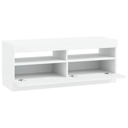 LED TV Cabinet White Engineered Wood