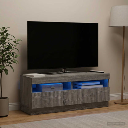 LED TV Cabinet Grey Sonoma Engineered Wood