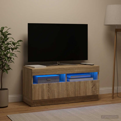 LED TV Cabinet Sonoma Oak Engineered Wood