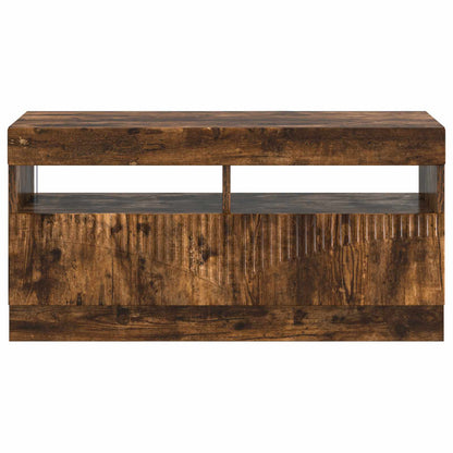 LED TV Cabinet Smoked Oak Engineered Wood