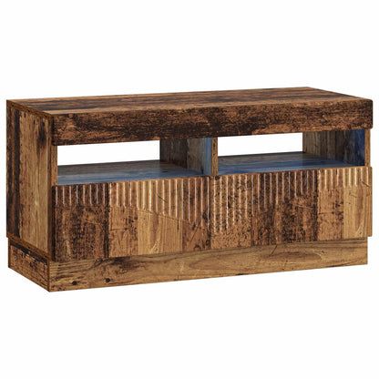 LED TV Cabinet Old Wood Engineered Wood