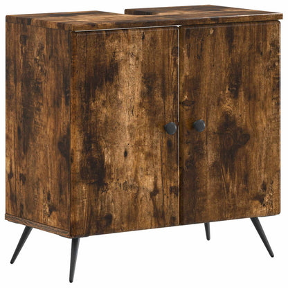 Bathroom Sink Cabinet BREDA Smoked Oak 59.5 x 31.5x 59 cm