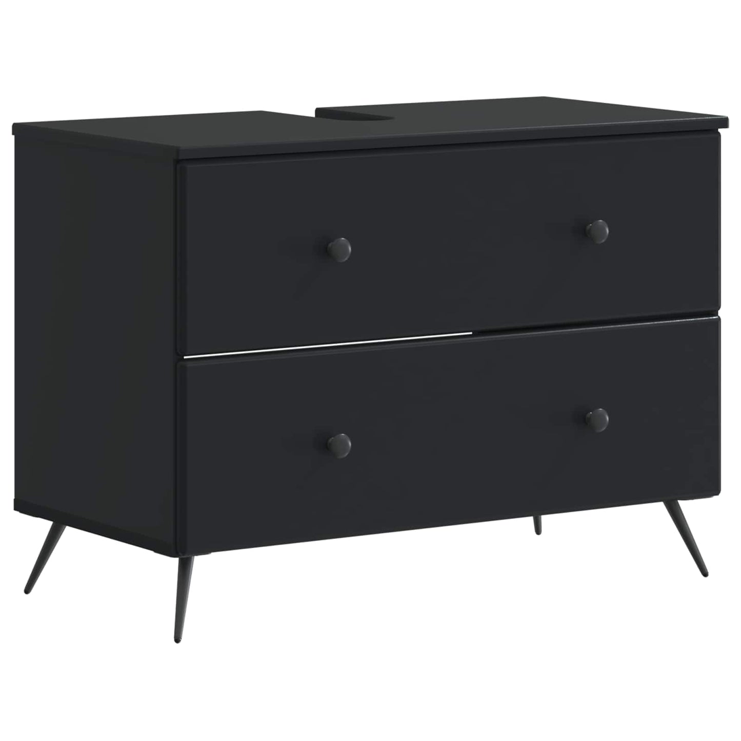 Bathroom Sink Cabinet BREDA Black 82 x 41x 59 cm