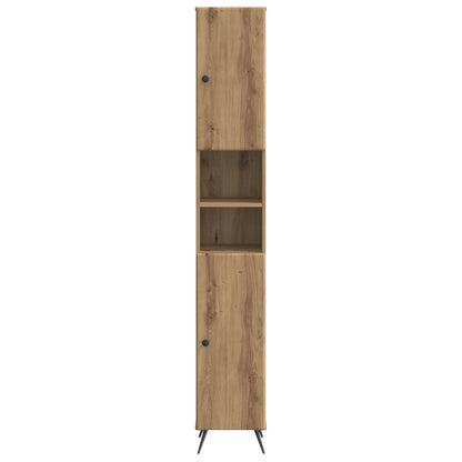 Bathroom Cabinet with Open Shelf BREDA Artisan Oak
