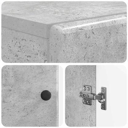 Bathroom Storage Cainet BREDA Concrete Grey 59.5 x 31 x 80 cm