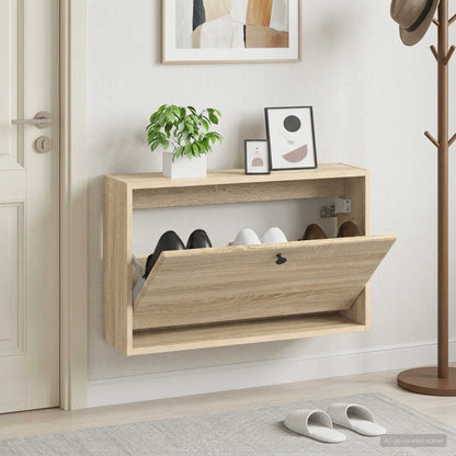 Wall-Mounted Shoe Cabinet BREDA 71 x 17 x 43 cm Engineered Wood
