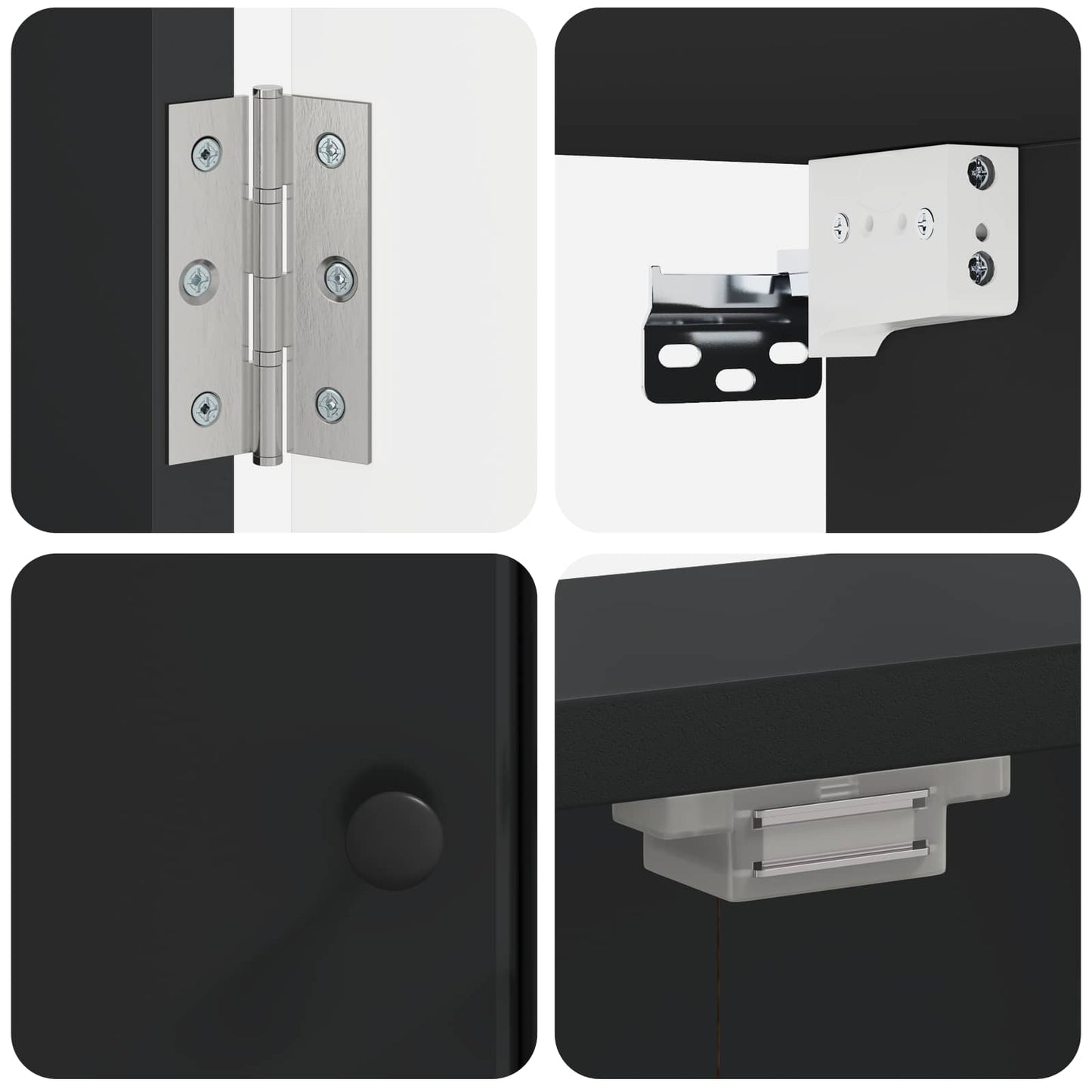 Dartboard Cabinet BREDA Black 52.5 x 10.5 x 53.5 cm