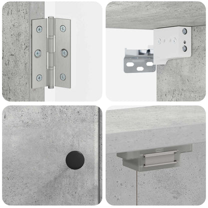 Dartboard Cabinet BREDA Concrete Grey 52.5 x 10.5 x 53.5 cm