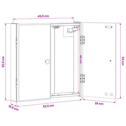 Dartboard Cabinet BREDA Grey Sonoma 52.5 x 10.5 x 53.5 cm