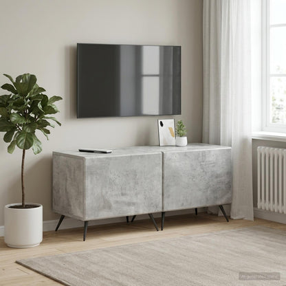 TV Cabinet Concrete Grey Engineered Wood