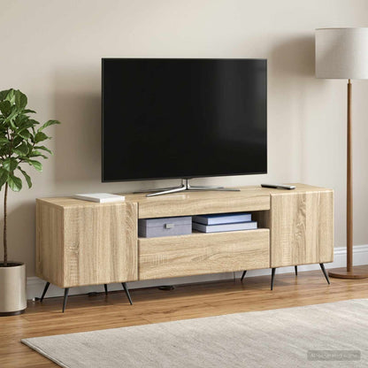 LED TV Cabinet Sonoma Oak Engineered Wood