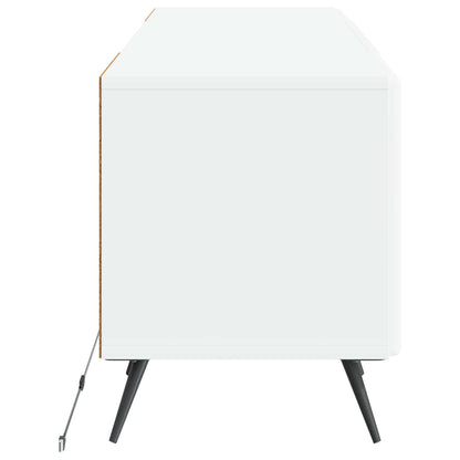 LED TV Cabinet High Gloss White Engineered Wood