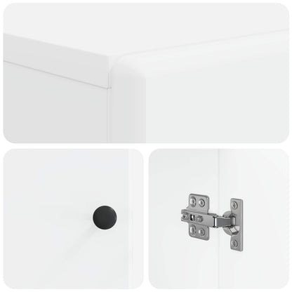 Toilet Cabinet BREDA White 66 x 25.5 x 190 cm Engineered Wood