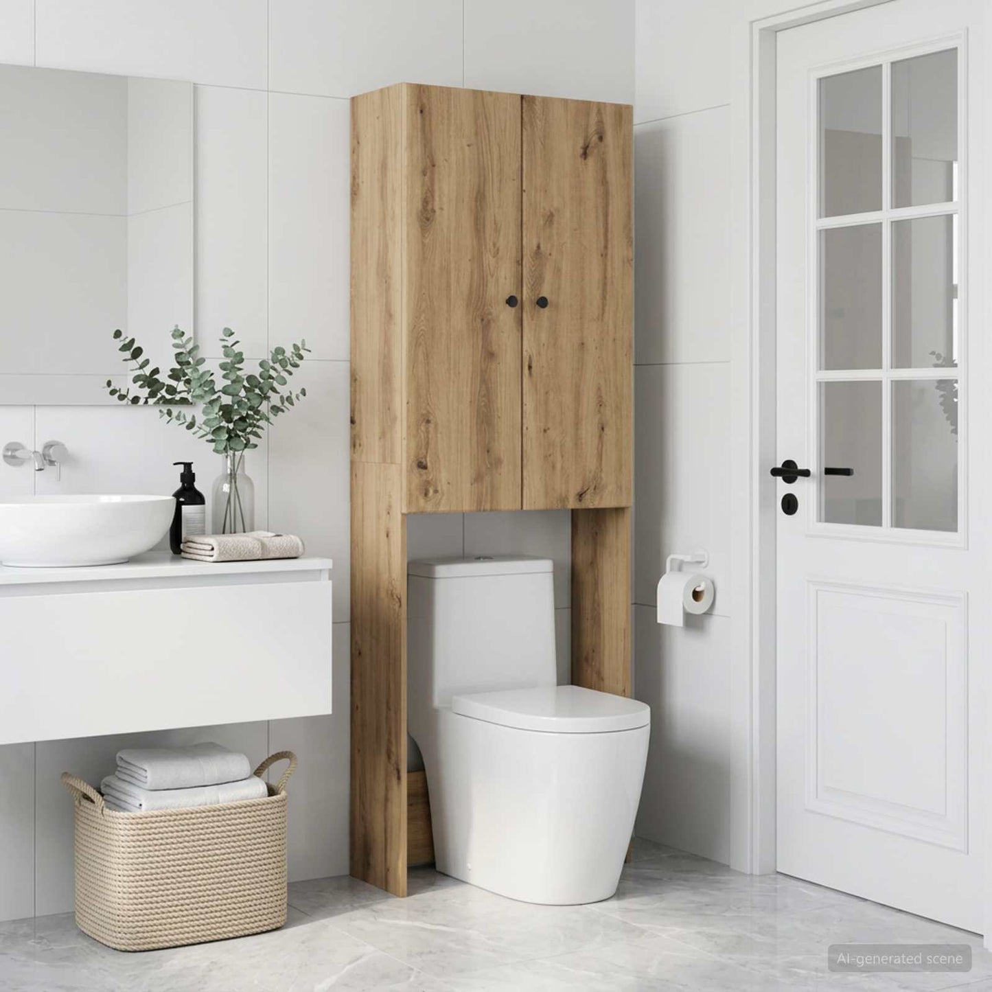 Toilet Cabinet BREDA Artisan Oak 66 x 25.5 x 190 cm