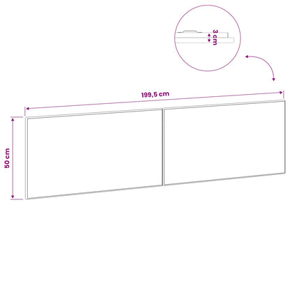 Wall-Mounted Headboard BREDA White Engineered Wood
