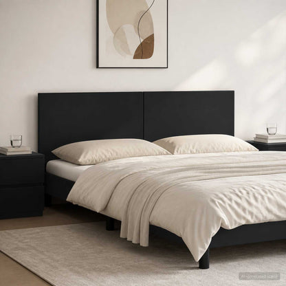 Wall-Mounted Headboard BREDA Black Engineered Wood