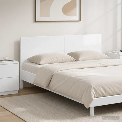 Wall-Mounted Headboard BREDA High Gloss White Engineered Wood