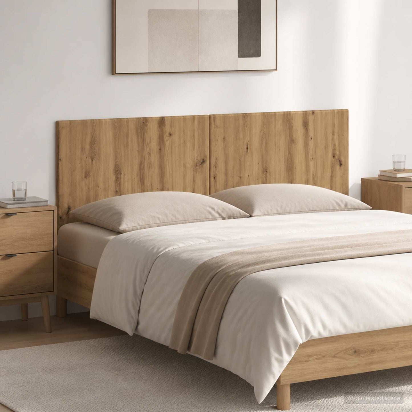 Wall-Mounted Headboard BREDA Artisan Oak Engineered Wood