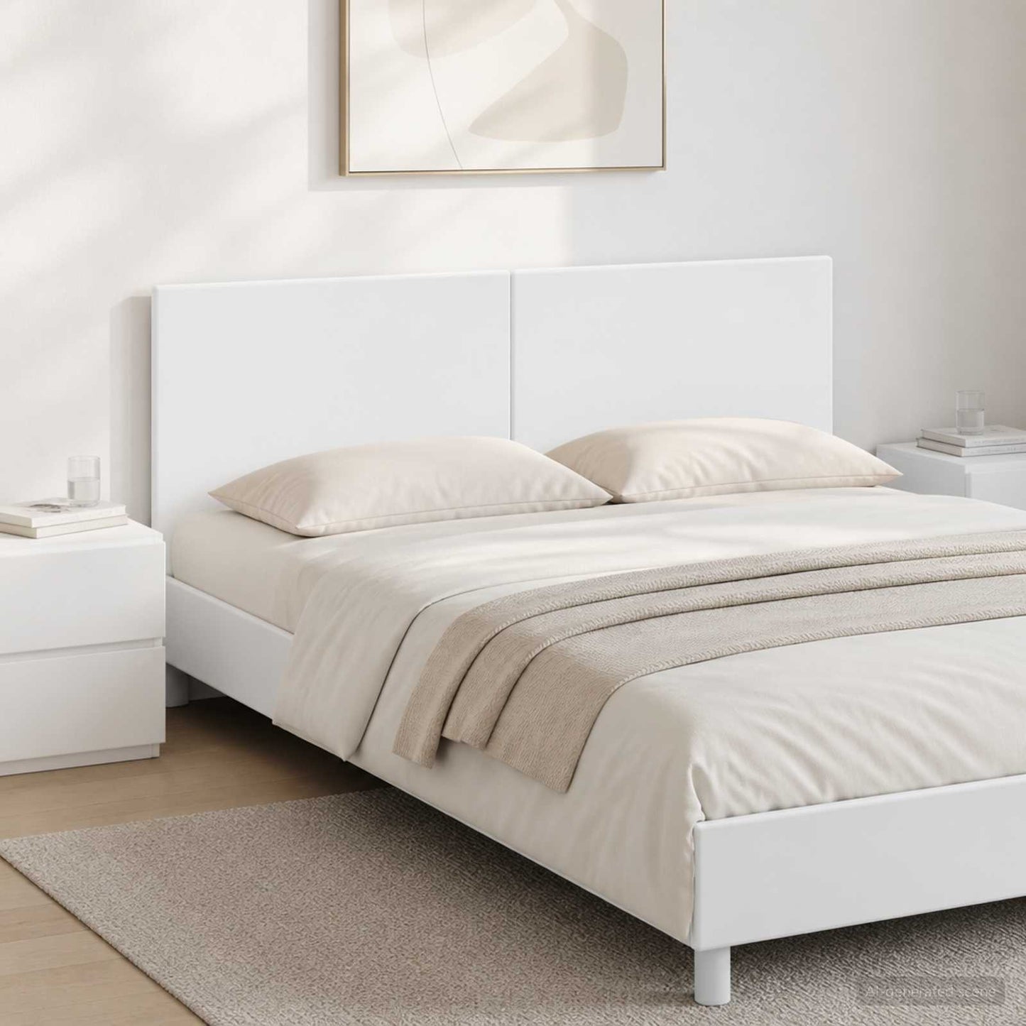 Wall-Mounted Headboard BREDA White Engineered Wood