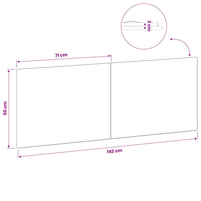 Wall-Mounted Headboard BREDA White Engineered Wood