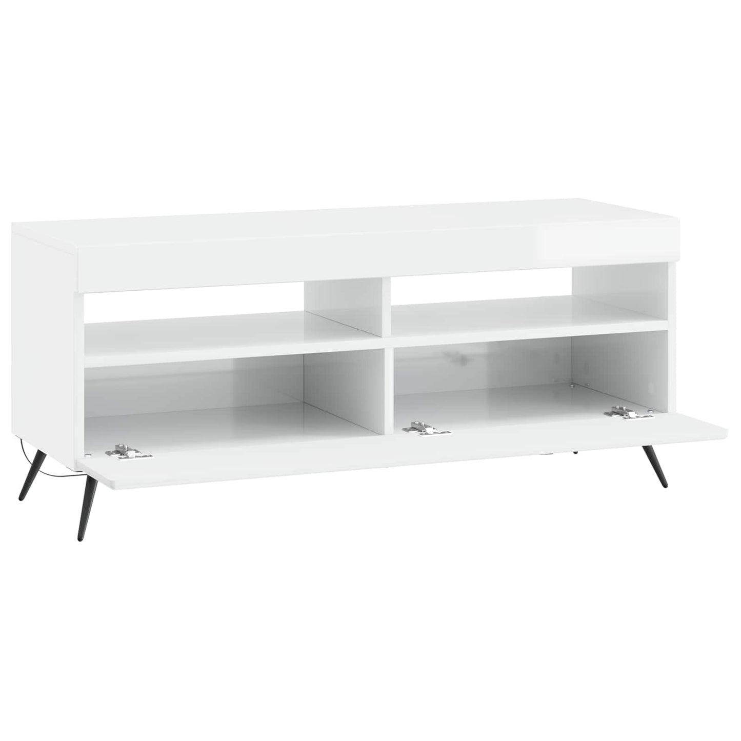 LED TV Cabinet High Gloss White Engineered Wood