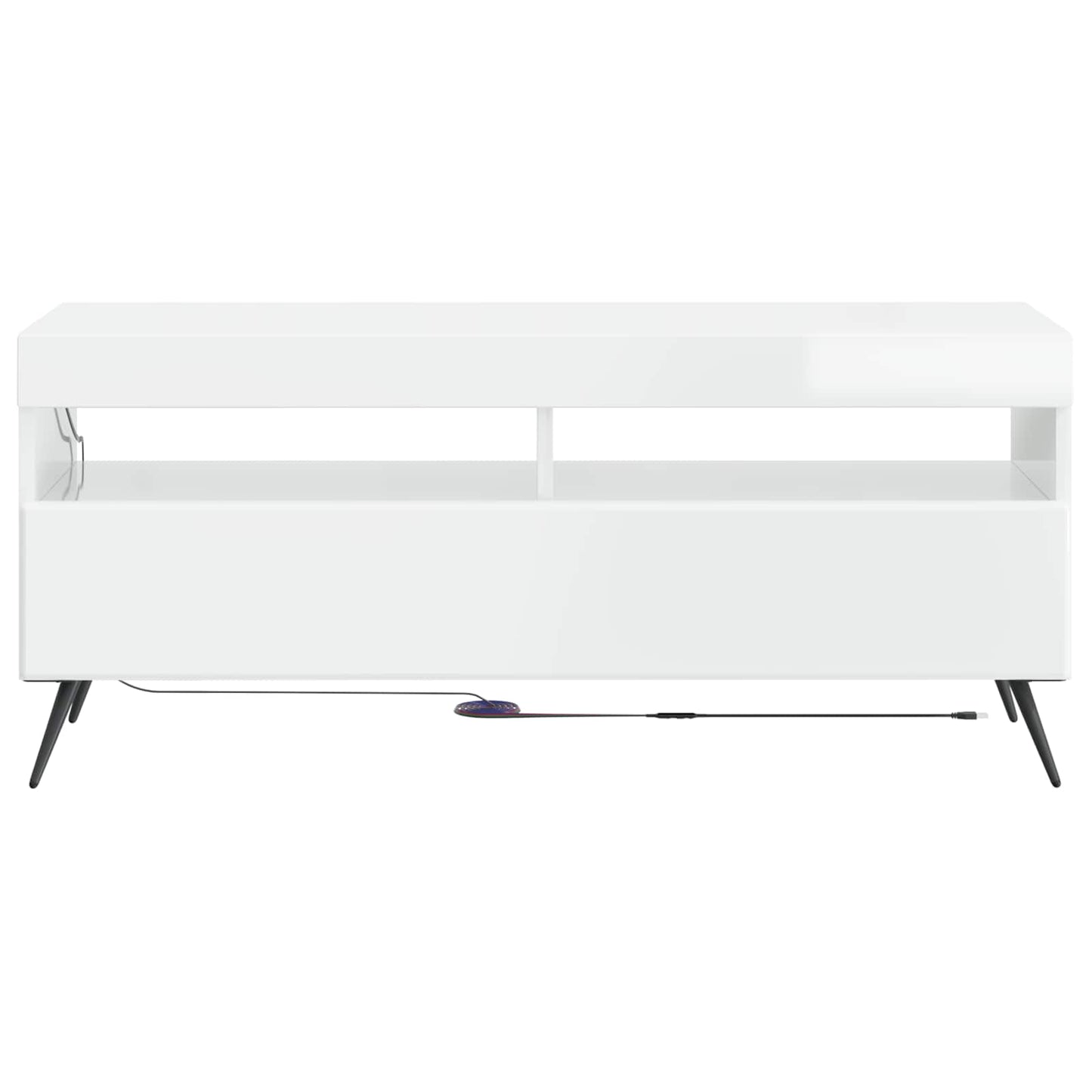 LED TV Cabinet High Gloss White Engineered Wood